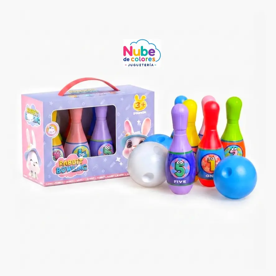 JUEGO DE BOLOS DISEÑO CONEJO