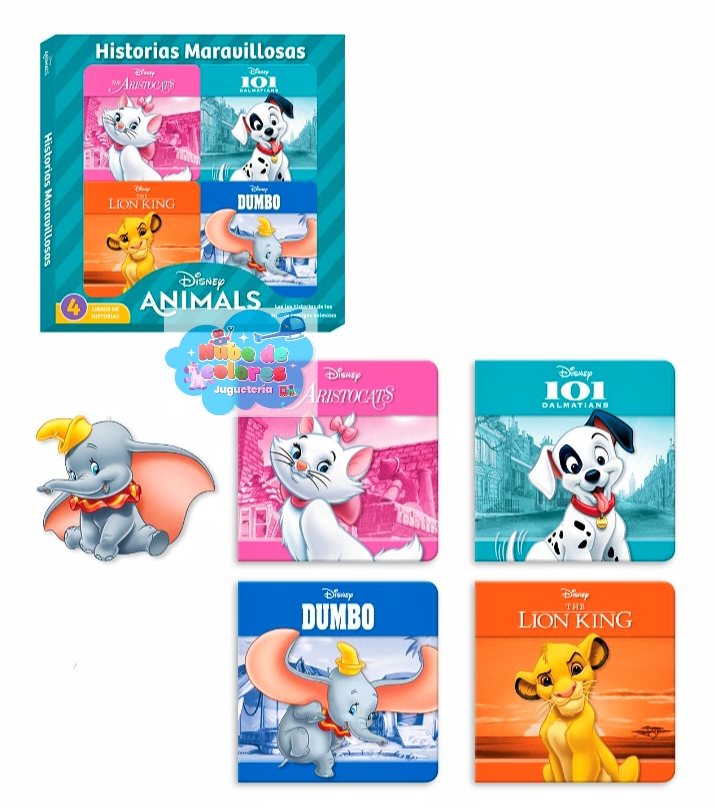 MALETA 4 LIBROS "DISNEY ANIMALES"