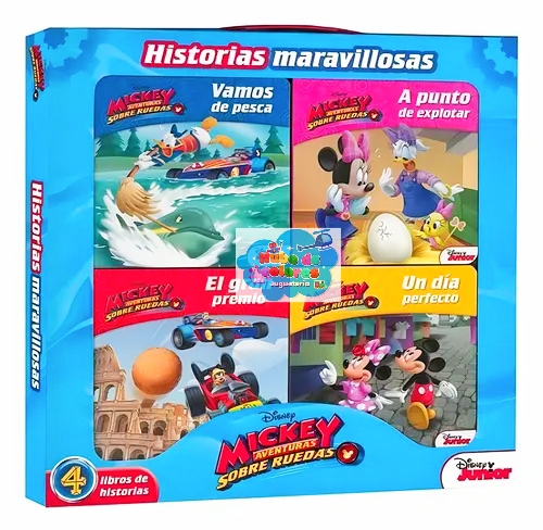 MALETA 4 LIBROS "MICKEY AVENTURAS SOBRE RUEDAS" - Imagen 4