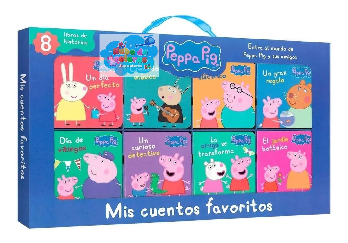 MALETA 8 LIBROS "PEPPA PIG"