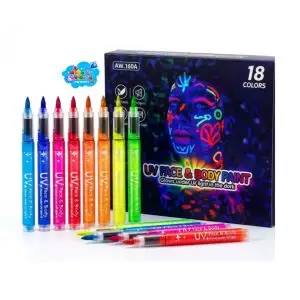 LÁPICES PINTURA FLÚOR NEÓN UV 18 COLORES