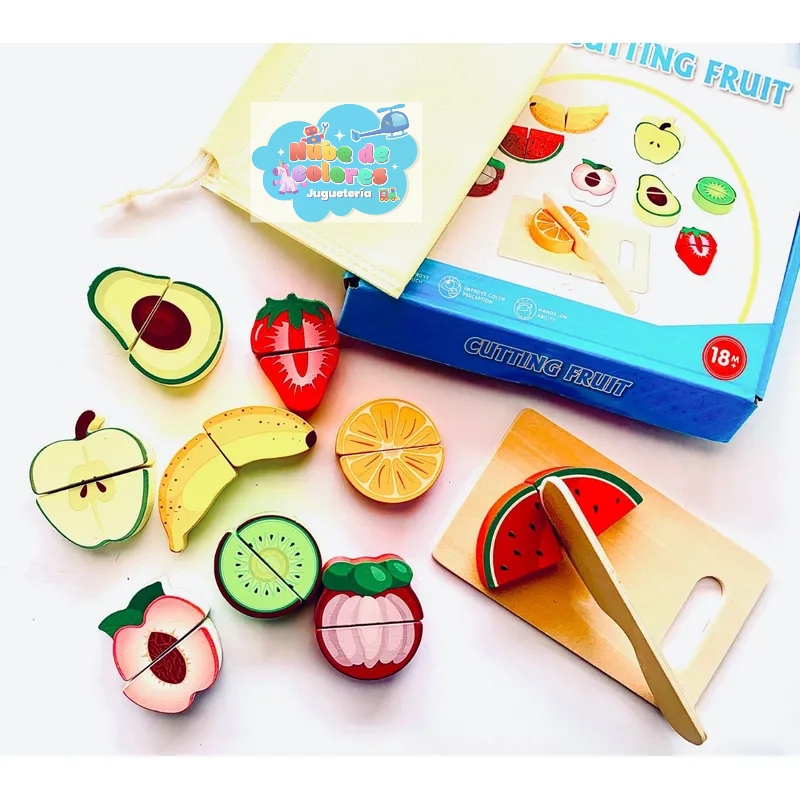 SET CORTAR FRUTAS DE MADERA - Imagen 3