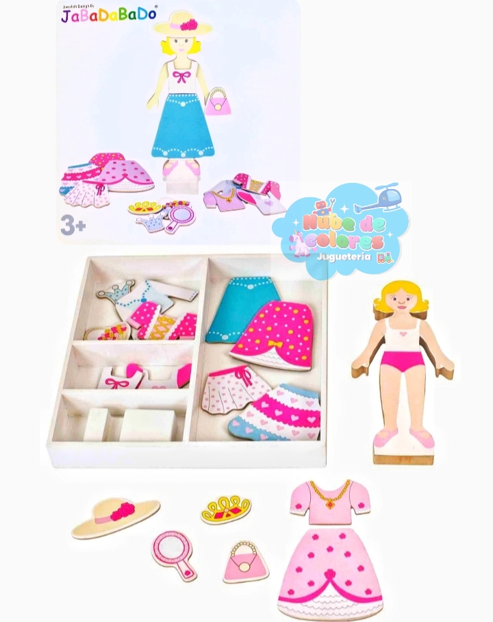 PUZZLE VESTIR A PRINCESA DE MADERA