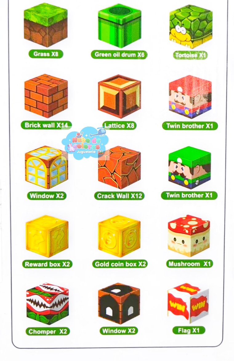 BLOQUES MAGNÉTICOS MARIO BROS 63 PCS. - Imagen 4