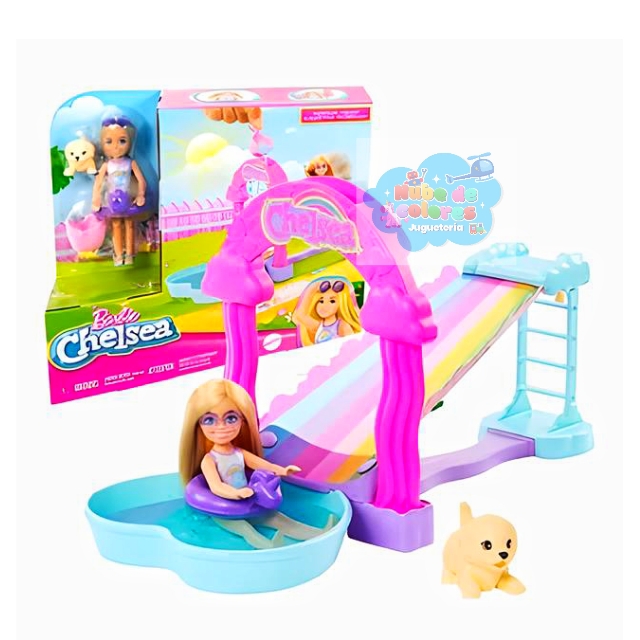 BARBIE - CHELSEA Y SU RESBALADILLA CON AGUA