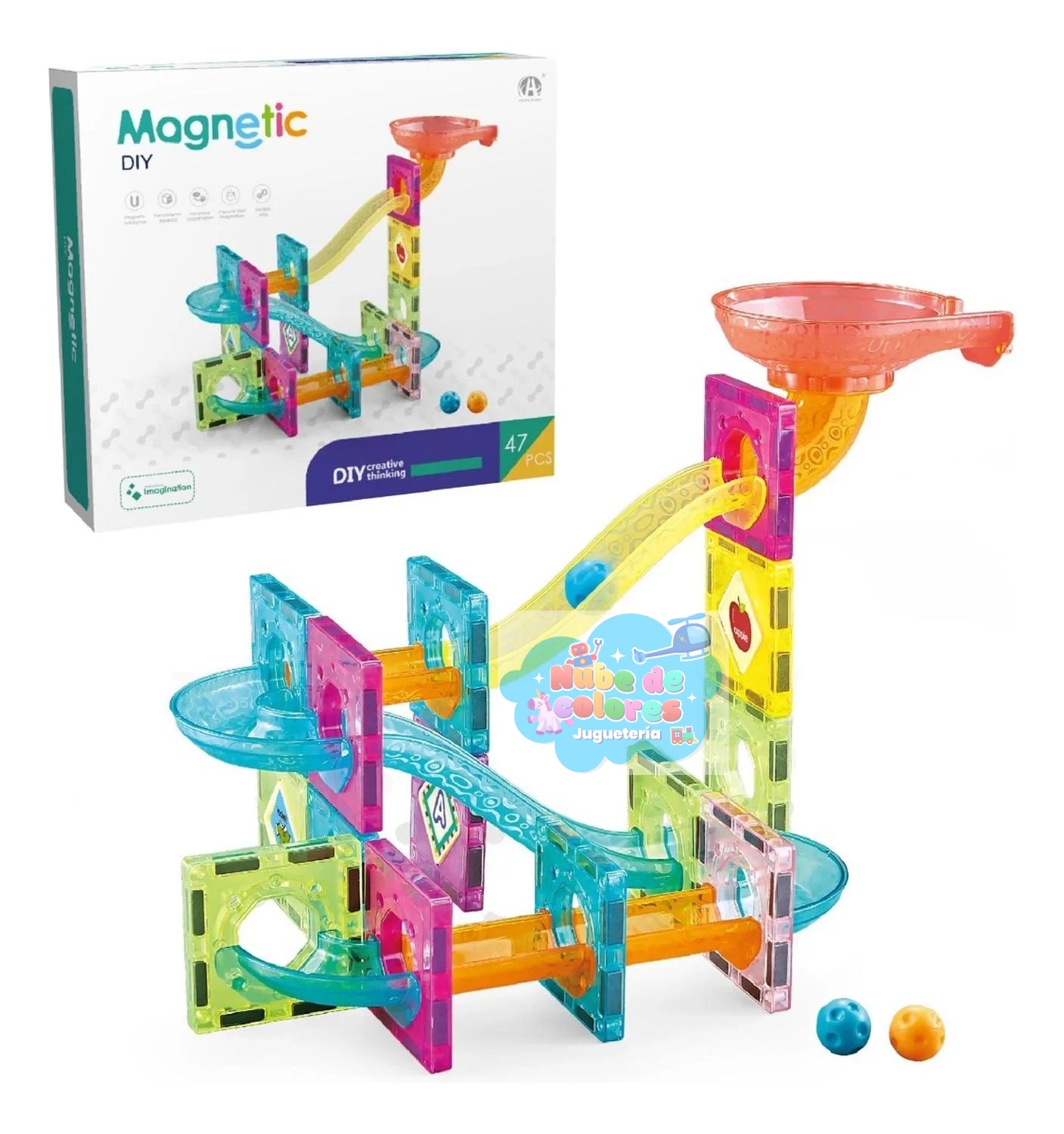 BLOQUES DE IMANES CON TOBOGANES 47 PCS. - Imagen 7