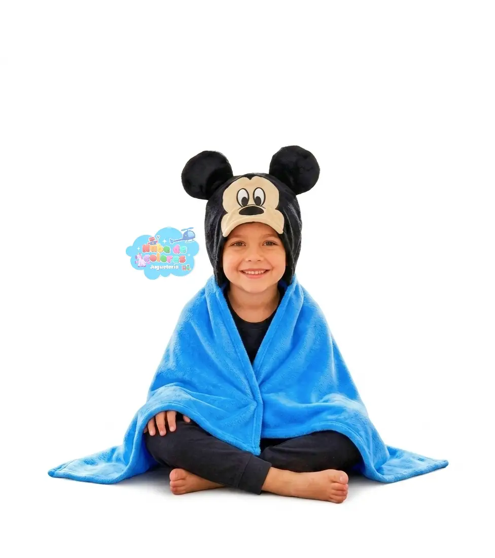 MANTA CON CAPUCHA 3D - MICKEY MOUSE - Imagen 3