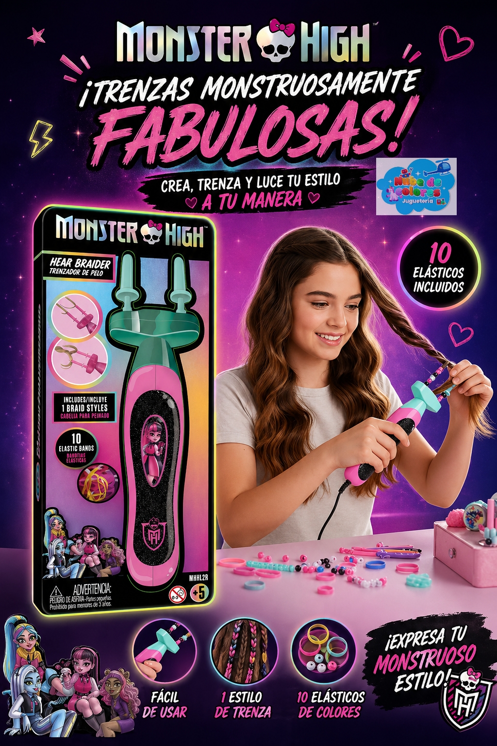 TRENZADOR DE PELO - MONSTER HIGH