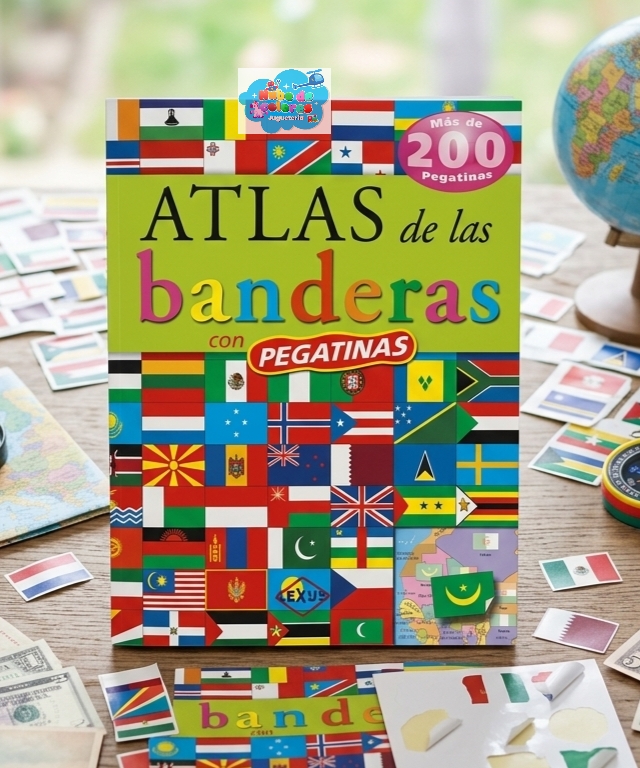 ATLAS DE LAS BANDERAS CON PEGATINAS