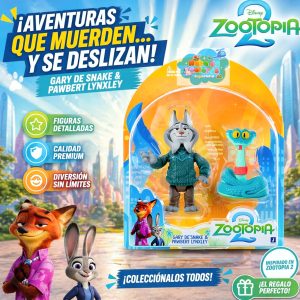 ZOOTOPIA 2 FIGURAS - GARY DE'SNAKE Y PAWBERT LYNXLEY