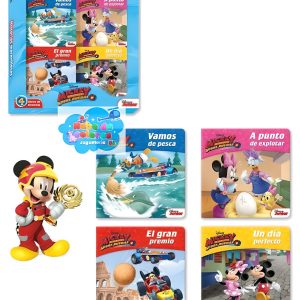 MALETA 4 LIBROS "MICKEY AVENTURAS SOBRE RUEDAS"