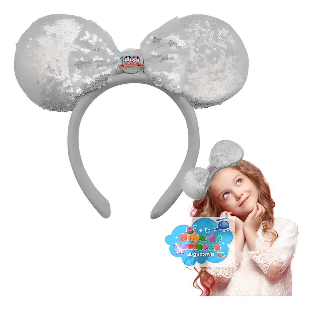 CINTILLO OREJAS "MICKEY PLATEADO"