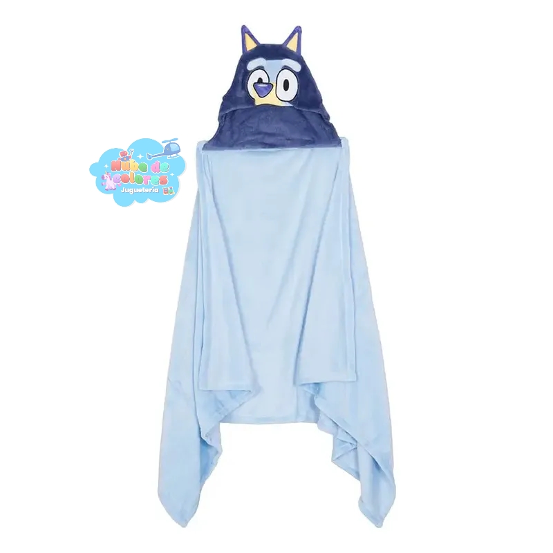 MANTA CON CAPUCHA 3D - BLUEY - Imagen 2