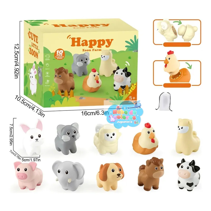 HAPPY ZOON FARM - ANIMALES ENCAJES - Imagen 3