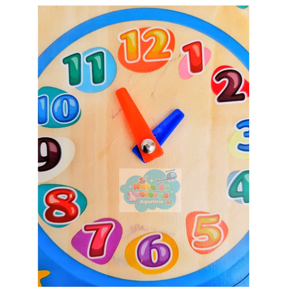 RELOJ MADERA CON ANIMALES DE ENCAJE - Imagen 2