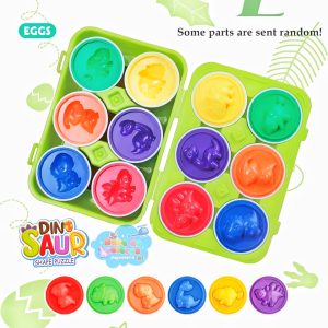 HUEVOS ENCAJES DINOSAURIOS 6 PCS.