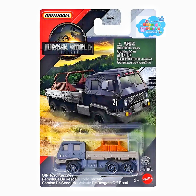 REMOLQUE JURASSIC WORLD MATCHBOX - Imagen 3