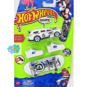 HOT WHEELS - SKATE + ZAPATILLAS + VEHÍCULO