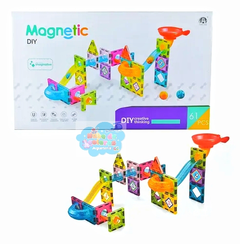 BLOQUES DE IMANES CON TOBOGANES 61 PCS. MAGNETICO