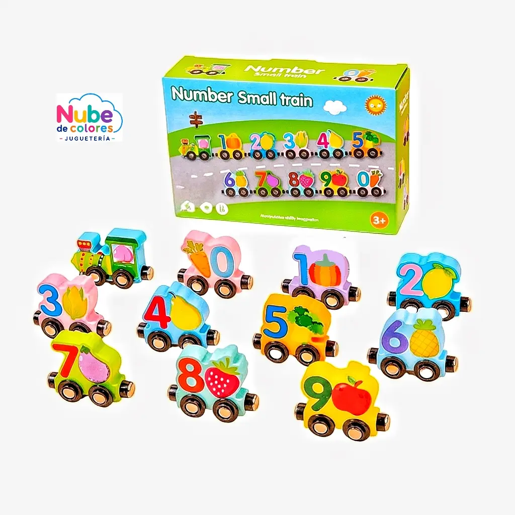 TREN MAGNÉTICO NÚMEROS Y FRUTAS