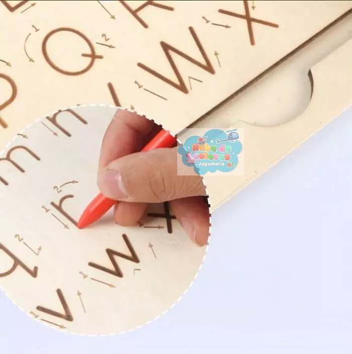 TABLERO DE GRAFOMOTRICIDAD LETRAS Y NÚMEROS - Imagen 2