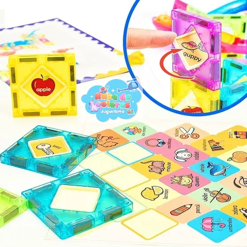 BLOQUES DE IMANES CON TOBOGANES 61 PCS. MAGNETICO - Imagen 3