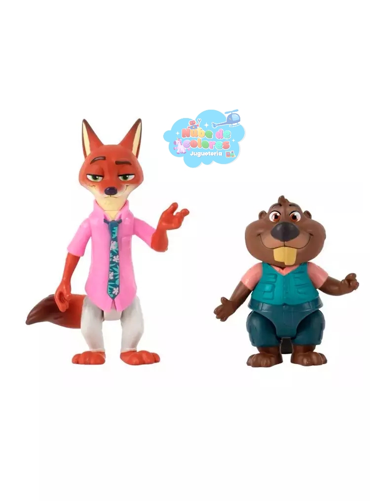 ZOOTOPIA 2 FIGURAS - NICK WILDE Y NIBBLES MAPLESTICK - Imagen 3