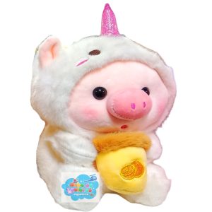 CERDO DISFRAZ UNICORNIO BLANCO