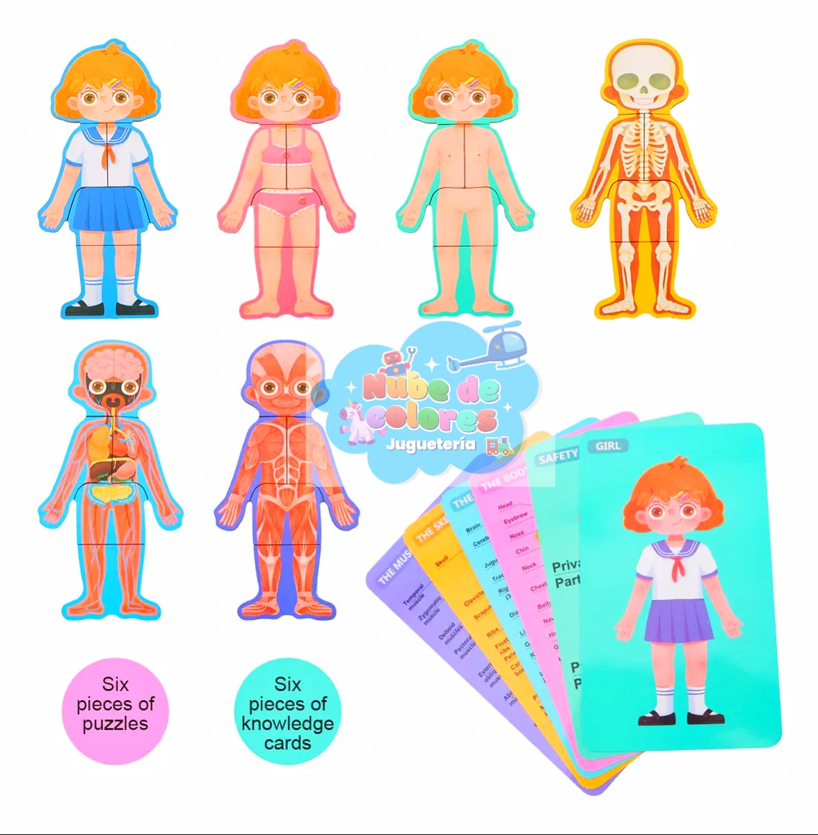 ROMPECABEZAS CUERPO HUMANO NIÑA - Imagen 2