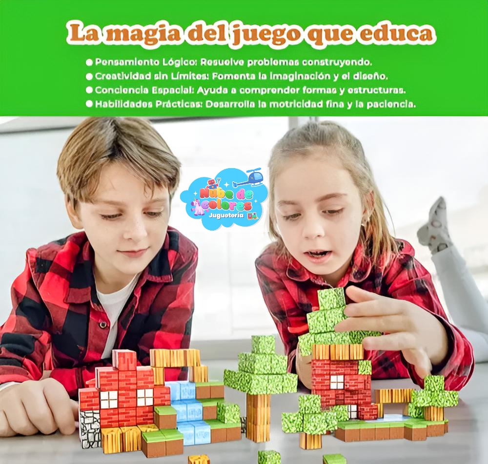 MINECRAFT - CUBOS MAGNÉTICOS 120 PCS. - Imagen 5