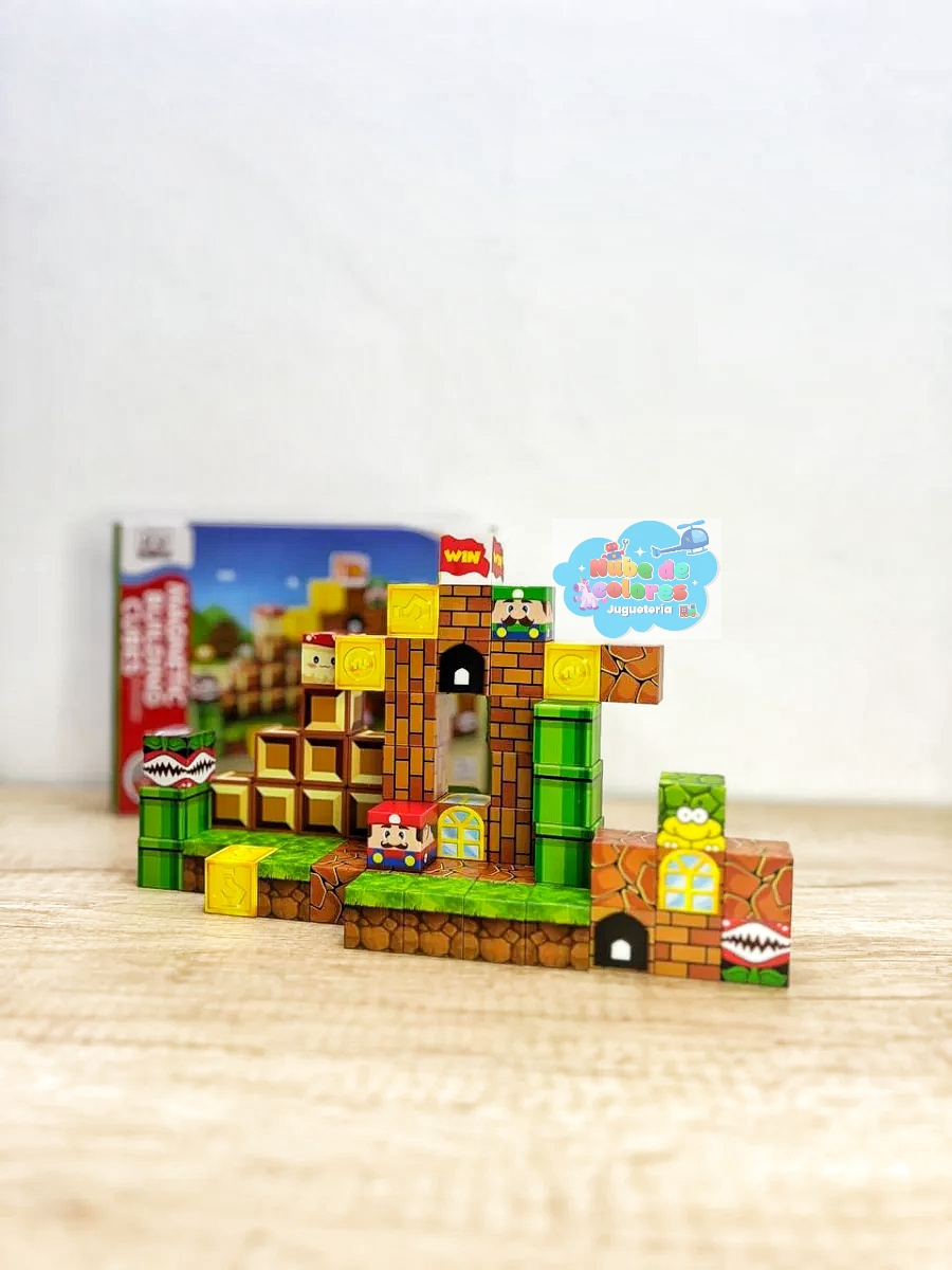 BLOQUES MAGNÉTICOS MARIO BROS 63 PCS. - Imagen 2