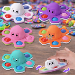 PULPO 3 en 1 ( Spinner, POP IT y emociones )
