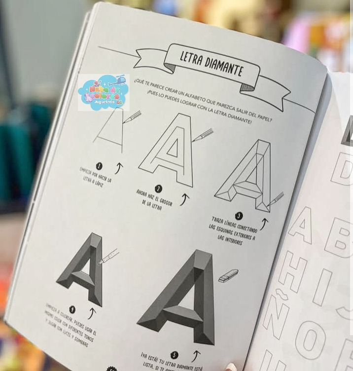 LIBRO PARA APRENDER A DIBUJAR LETRAS - Imagen 4