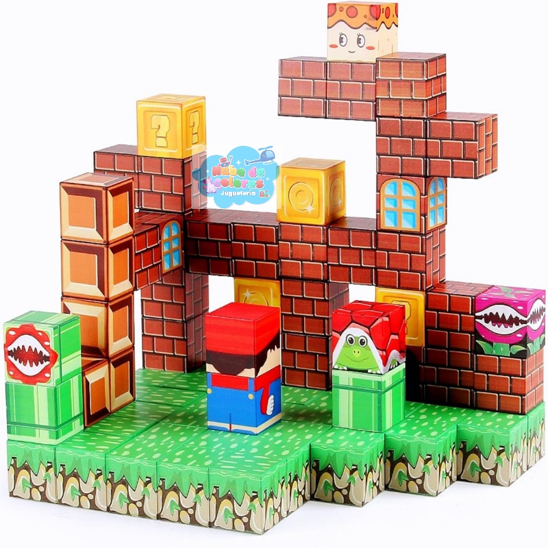 BLOQUES MAGNÉTICOS MARIO BROS 63 PCS. - Imagen 3