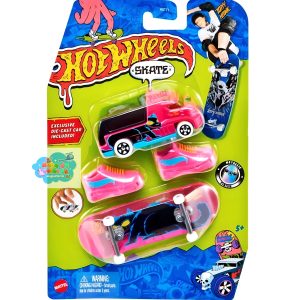 HOT WHEELS - SKATE + ZAPATILLAS + VEHÍCULO