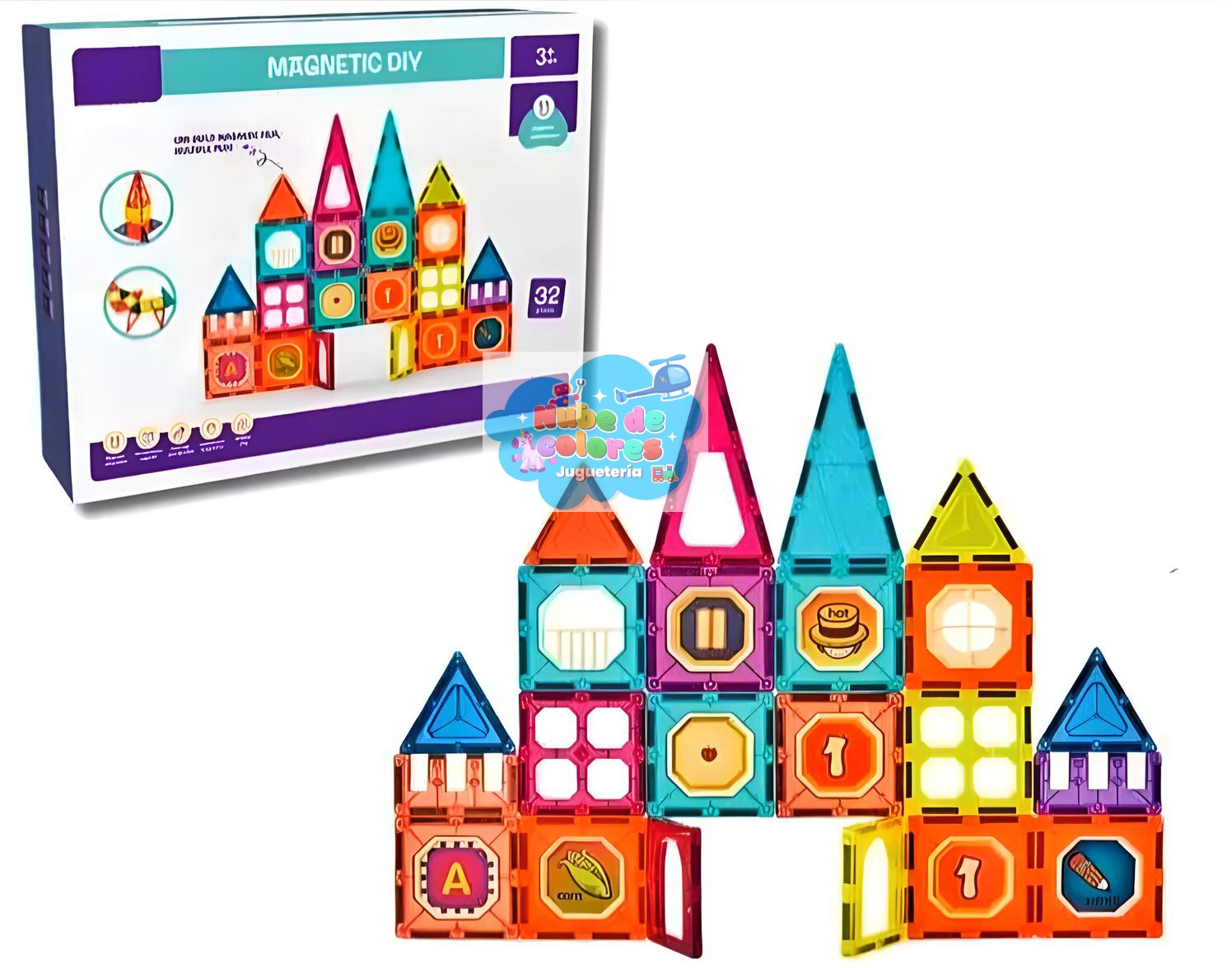 BLOQUES DE IMANES PARA CONSTRUIR 32 PCS.