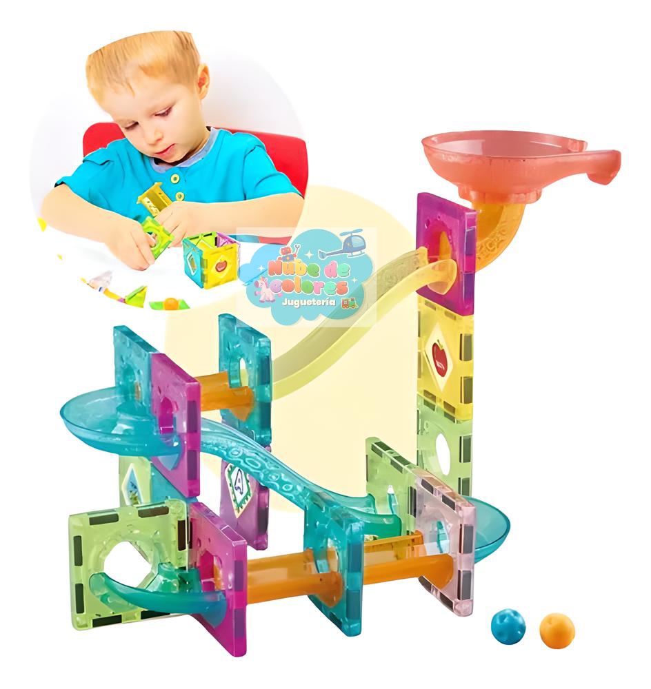 BLOQUES DE IMANES CON TOBOGANES 47 PCS.
