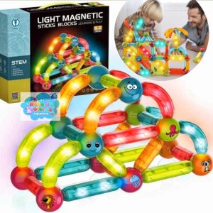 BLOQUES MAGNÉTICOS LUMINOSOS 52 PCS.