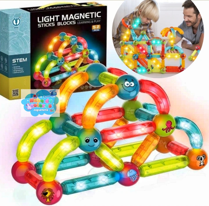 BLOQUES MAGNÉTICOS LUMINOSOS 52 PCS.