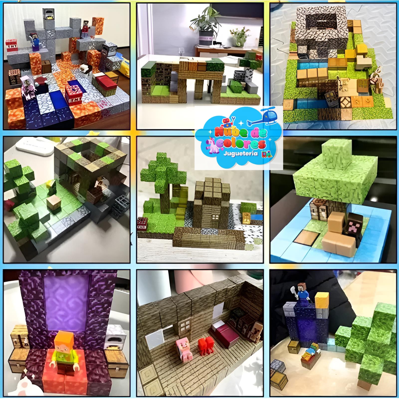 MINECRAFT - CUBOS MAGNÉTICOS 120 PCS. - Imagen 4