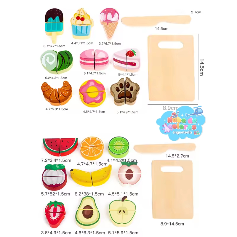SET CORTAR FRUTAS DE MADERA - Imagen 9