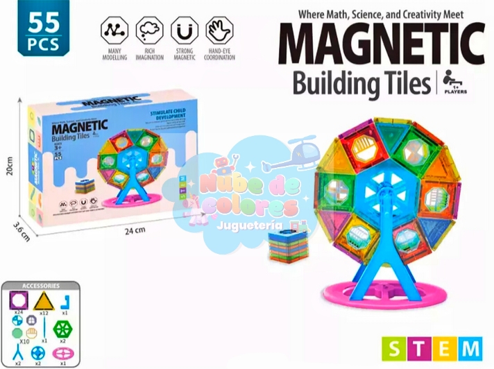 RUEDA GIRATORIA CON IMANES 55 PCS. - Imagen 8
