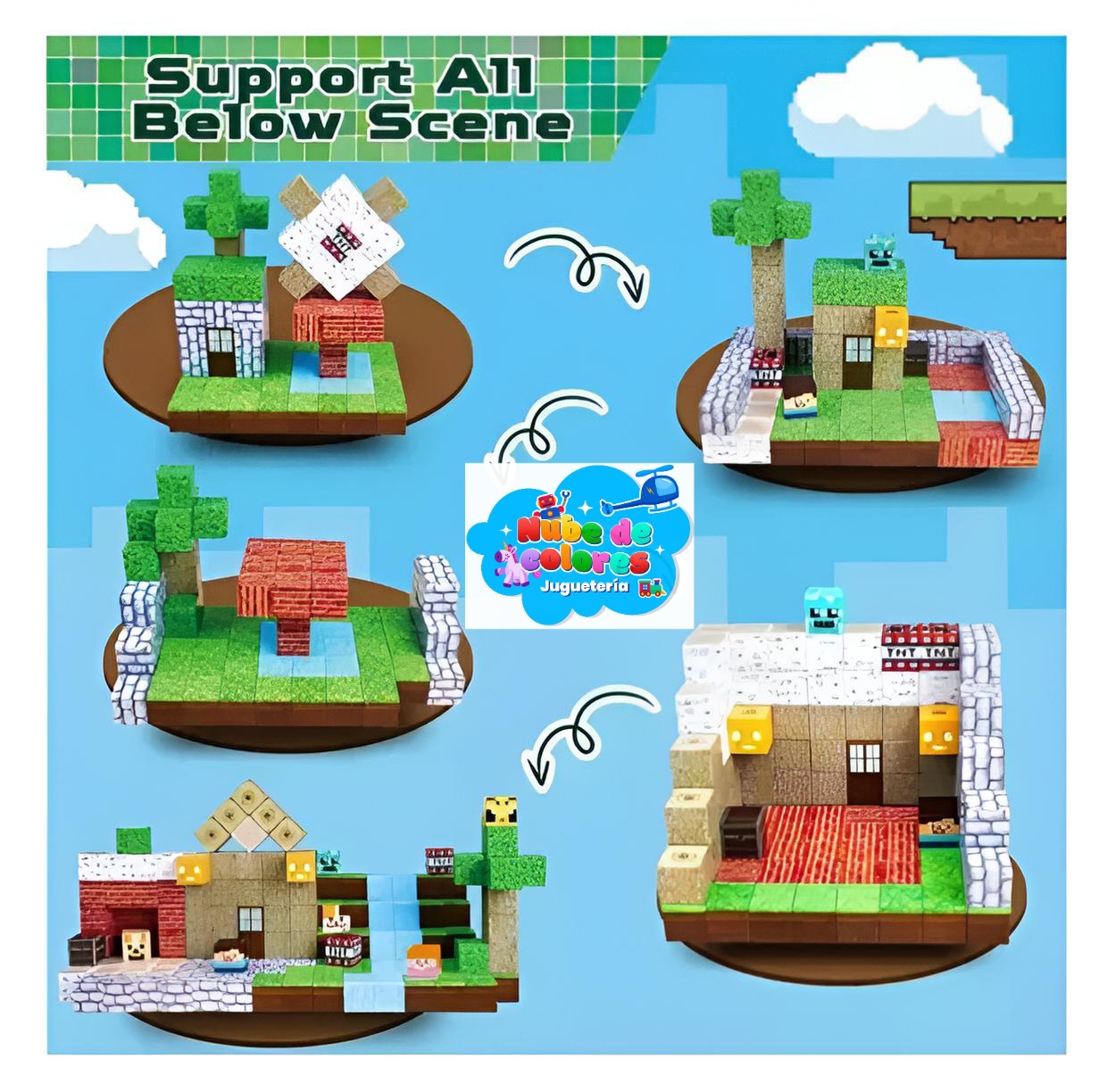 MINECRAFT - CUBOS MAGNÉTICOS 120 PCS. - Imagen 7