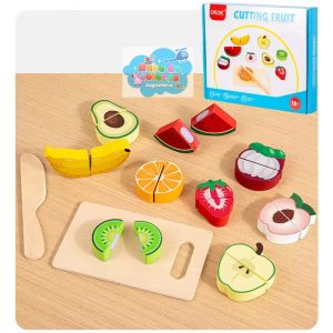 SET CORTAR FRUTAS DE MADERA