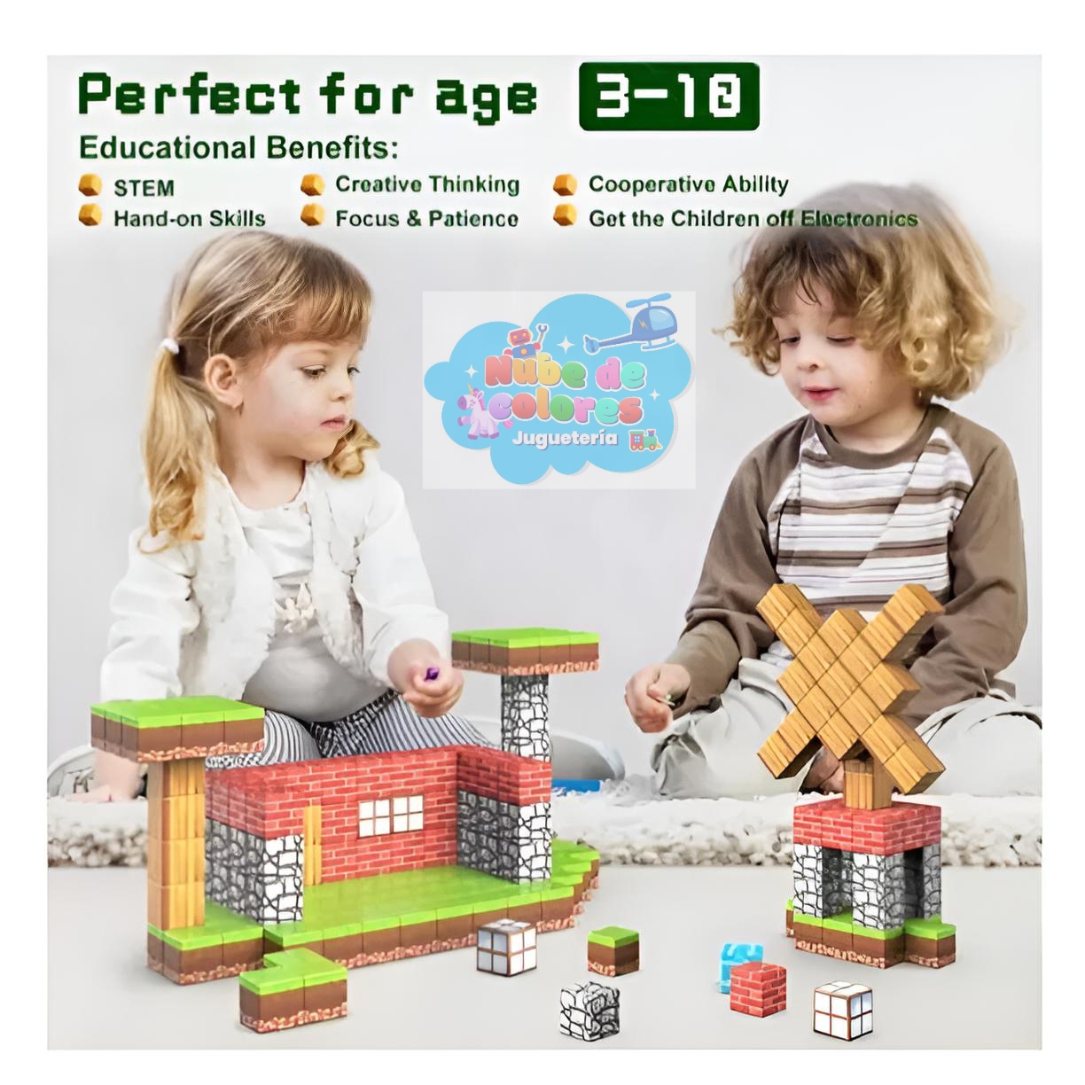 MINECRAFT - CUBOS MAGNÉTICOS 120 PCS. - Imagen 6