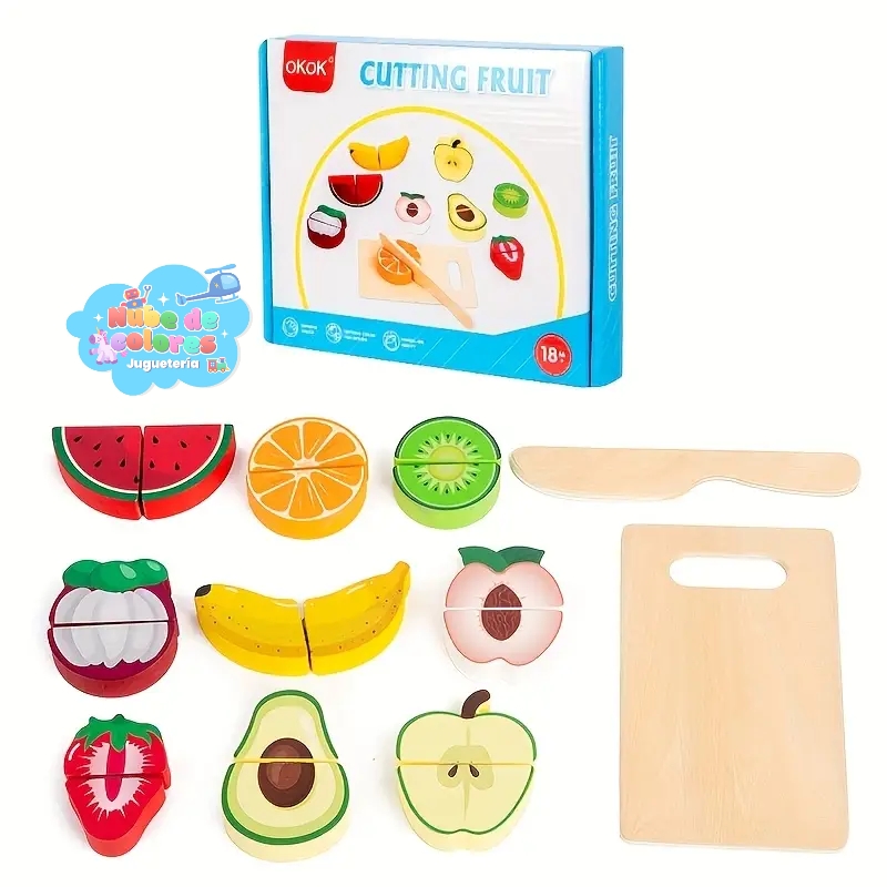 SET CORTAR FRUTAS DE MADERA - Imagen 2