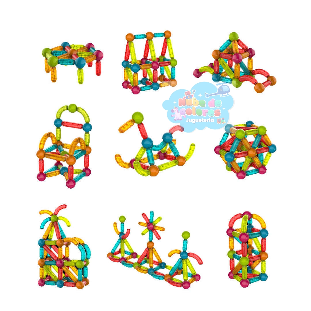 BLOQUES MAGNÉTICOS LUMINOSOS 52 PCS. - Imagen 8