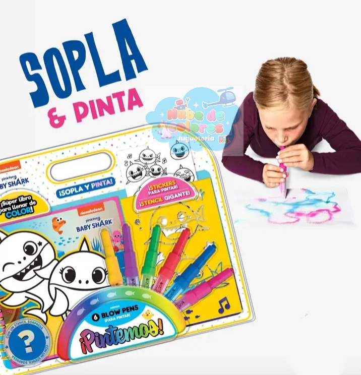 BABY SHARK SET "SOPLA Y PINTA""