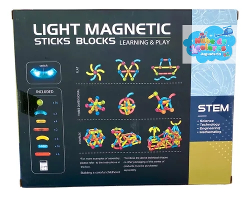 BLOQUES MAGNÉTICOS LUMINOSOS 52 PCS. - Imagen 10