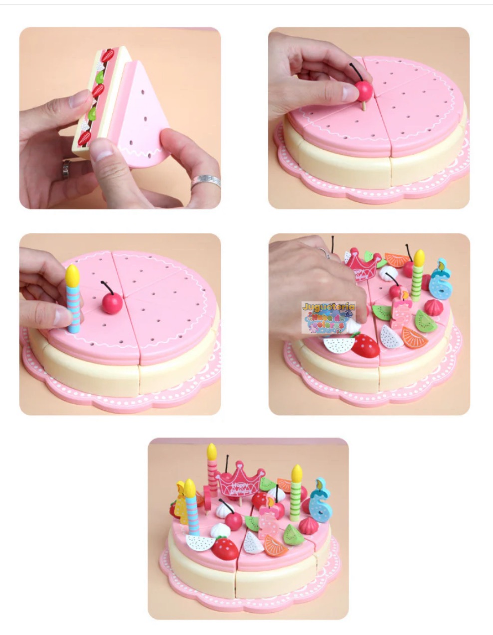 TORTA CUMPLEAÑOS XL IMANTADA 48 piezas - Imagen 3